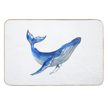 Watercolor Whale  Absorbent Bath Mat