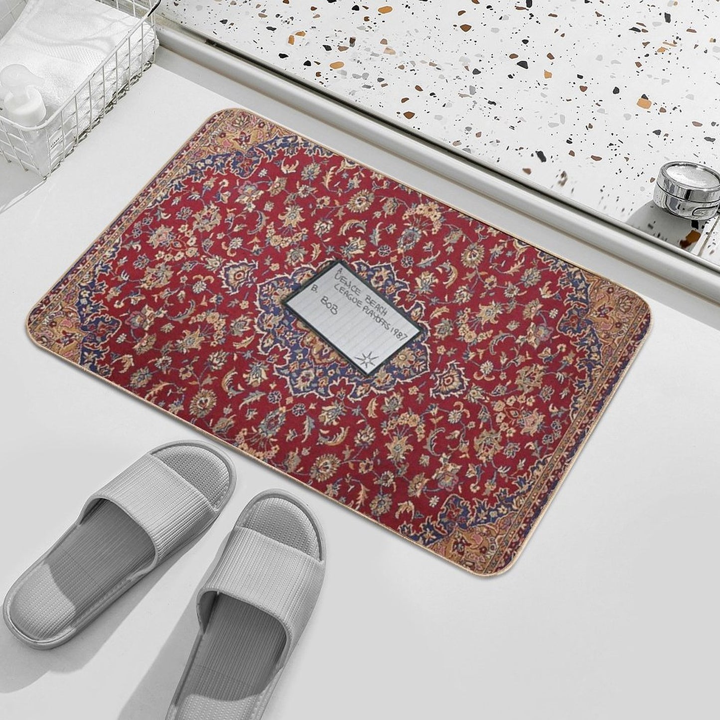 Lebowski's Tape Bowling Playoffs Bath Mat