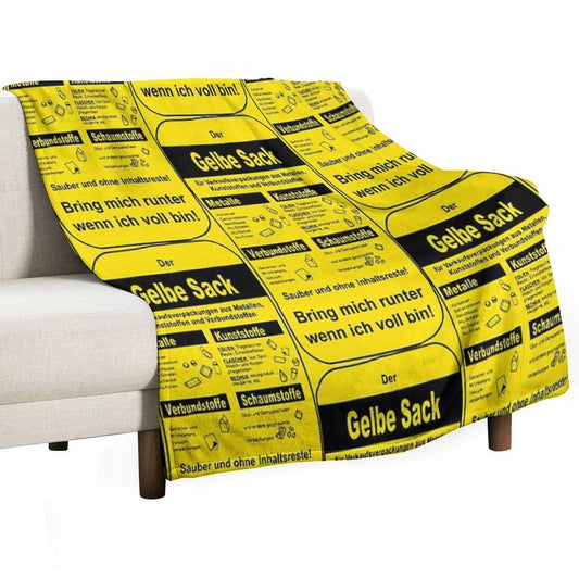 The Yellow Bag Throw Blanket