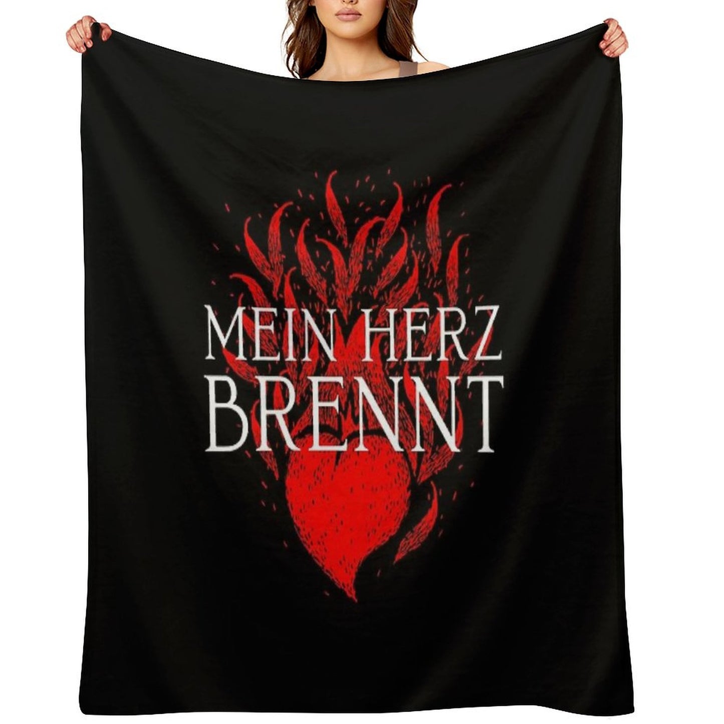 Mein Herz Brennt Throw Blanket