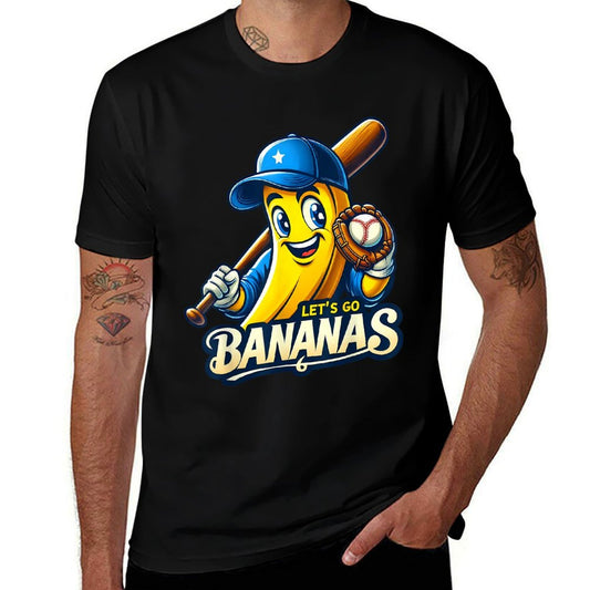 Funny Lets Go Bananas Cute Banana Fruit Lover Game Day Kids  Wrinkle-resistant T-Shirt