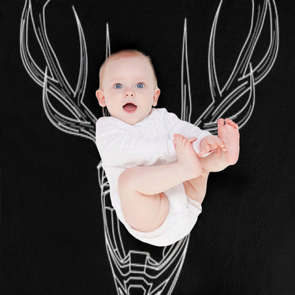 Mx Stag Head Throw Blanket