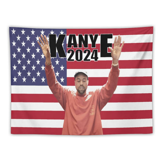 Kanye 2024 West  America Flag Tapestry