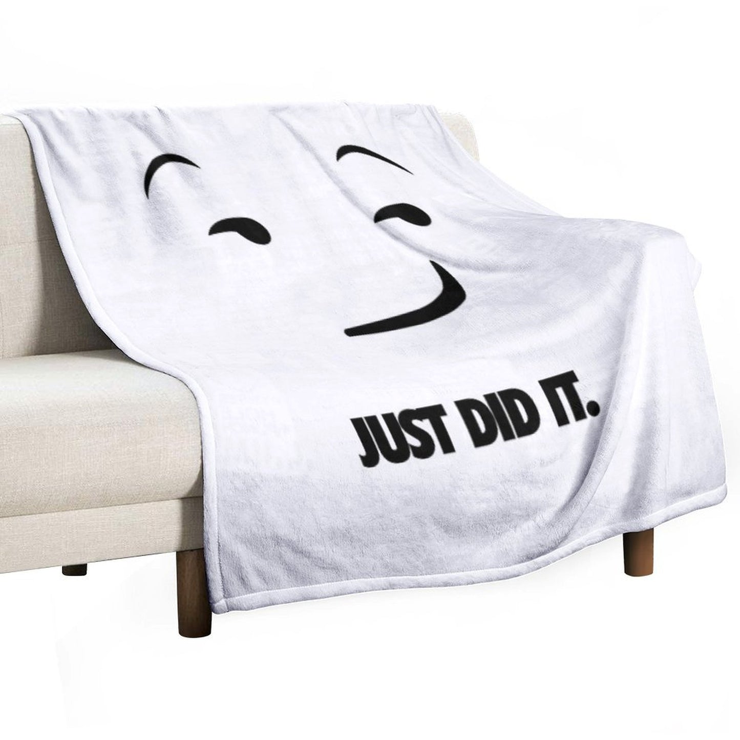 Nike Just Do It Parody - Just Did It.Emoji Throw Blanket