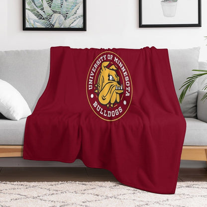 Bulldogs - Circle Design Throw Blanket