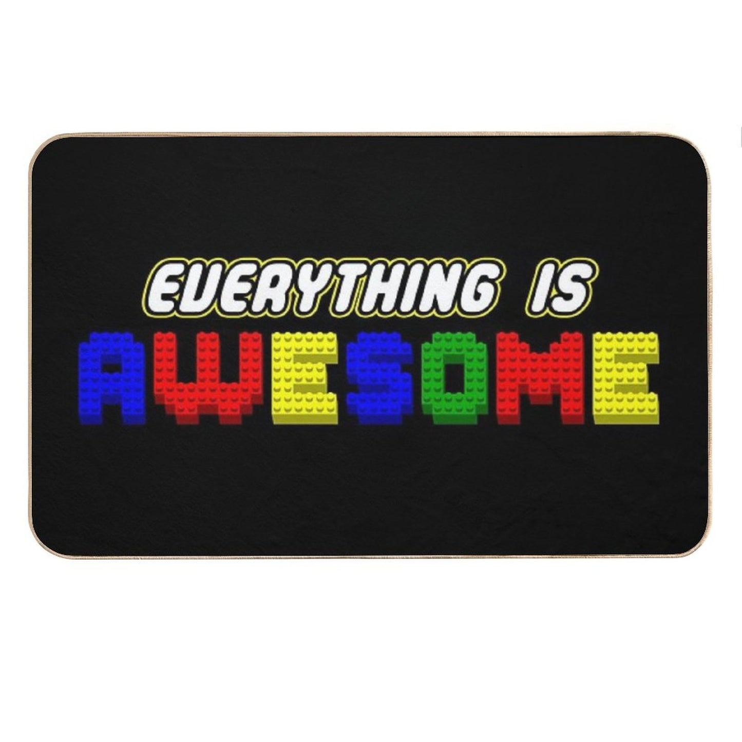 Everything Is Awesome (in 3D) Bath Mat