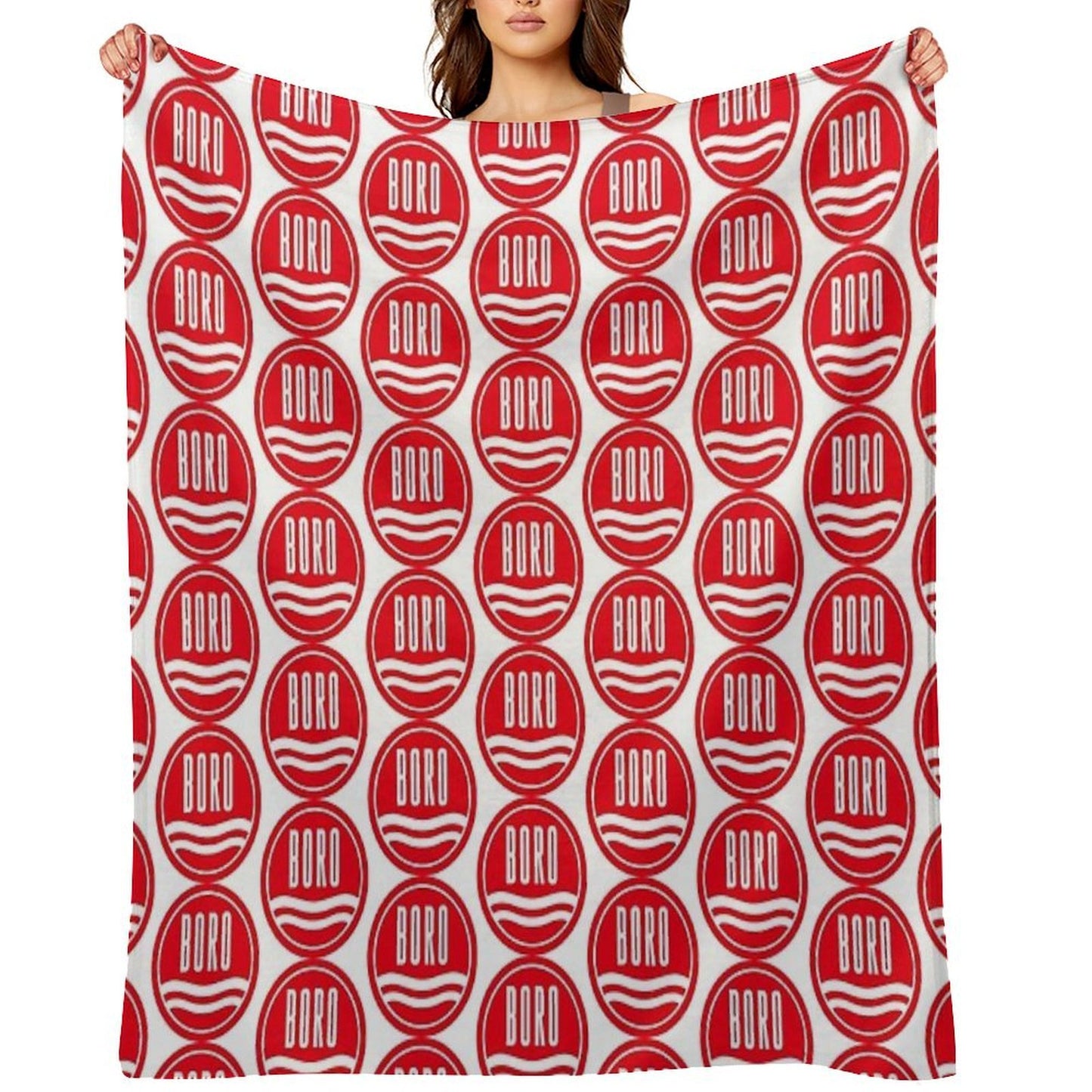The Imperial Power of The Boro Red Throw Blanket