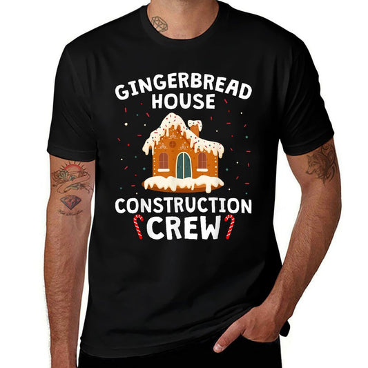 Gingerbread House Construction Crew Cookie Baking Christmas Comfortable T-Shirt