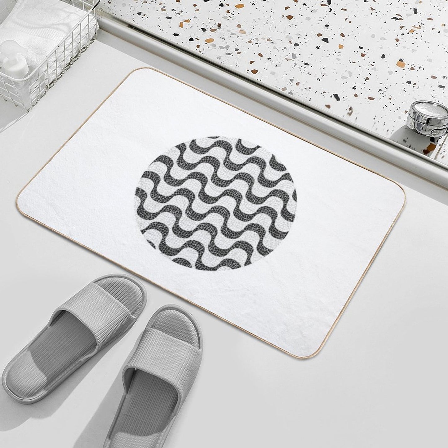 Copacabana Vibes Rio De Janeiro's Charming Sidewalk Bath Mat
