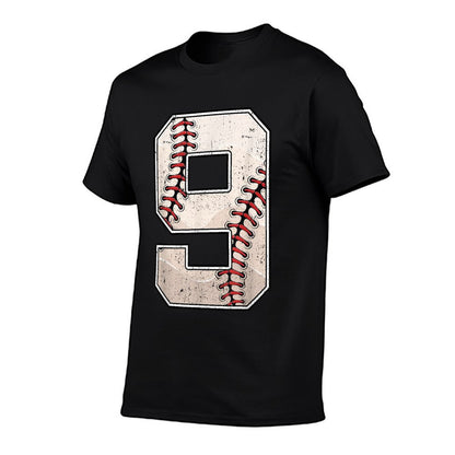 Baseball Birthday Boy Nine 9 Years Old Ninth 9th Bday Party T-Shirt