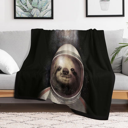 Space Sloth Throw Blanket