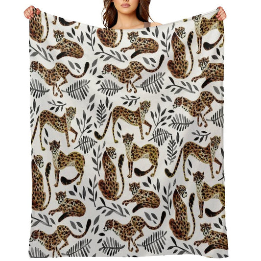 Cheetah Collection – Mocha & Black Palette Throw Blanket