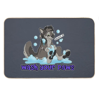 Wash Your Paws - Wolf Bath Mat