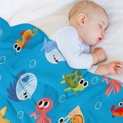 Finny The Shark Pattern 01 Throw Blanket