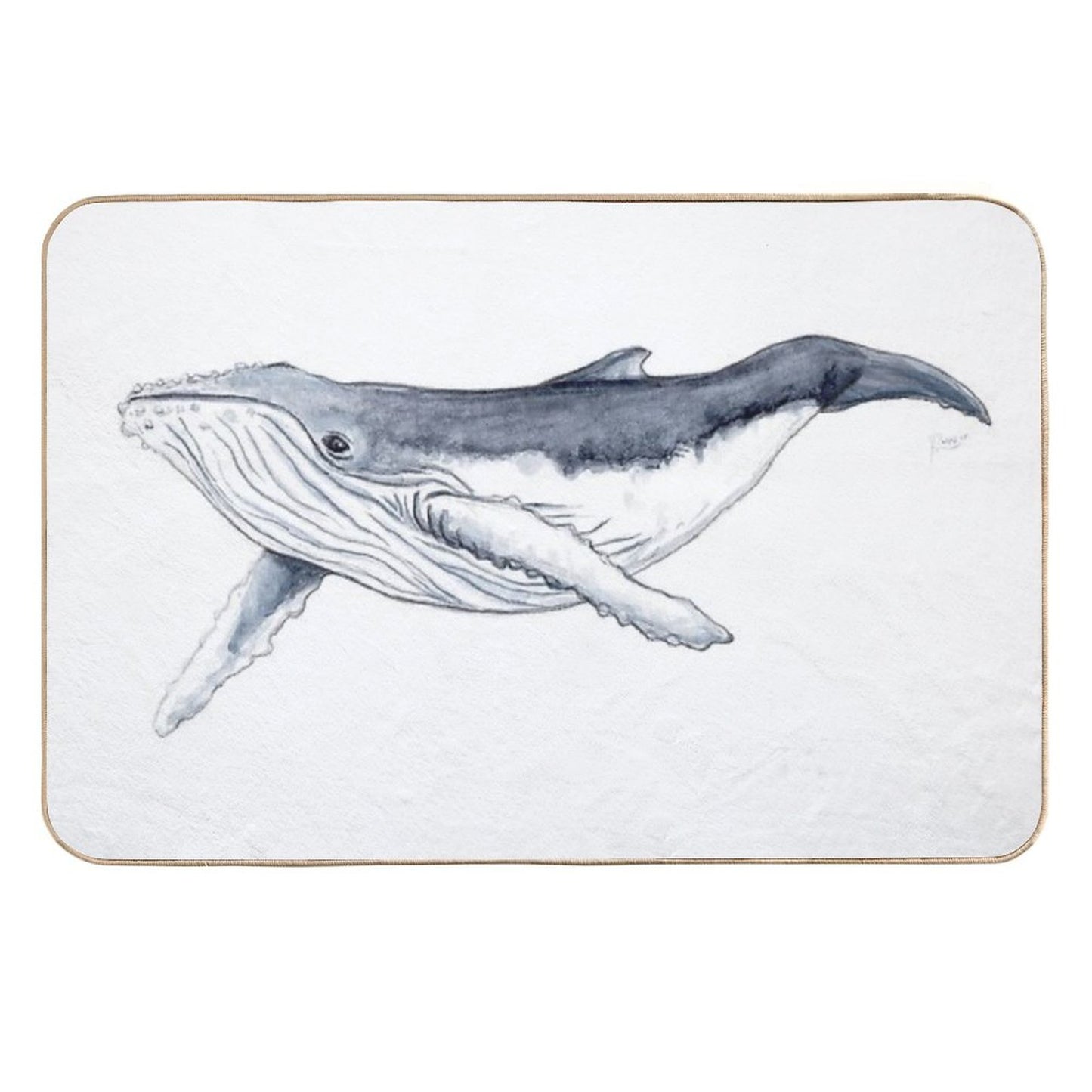 Humpback Whale Baby  Odorless Bath Mat