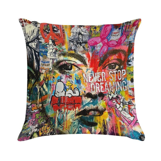 Banksy Inspired Pop Art Soft Warmth Comfort Throw Pillow