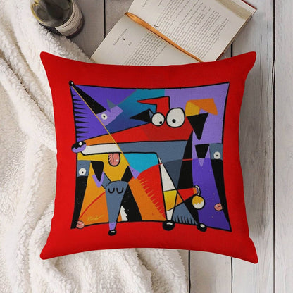 Derpism Linen Throw Pillow Cover