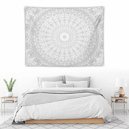 Grey Threads Mandala Tapestry