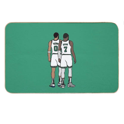 Jayson Tatum And Jaylen Brown Back-To Bath Mat