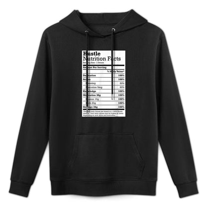 Hustle Nutrition Facts Christmas Birthday Gift Rap Urban Customizable Surface Hoodie