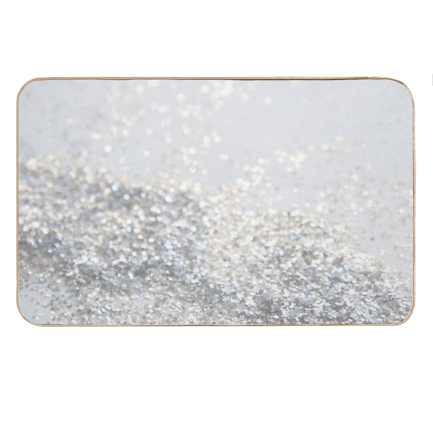 Silver Gray Glam #3 (Photo of Glitter Only - Not Reflective) Bath Mat