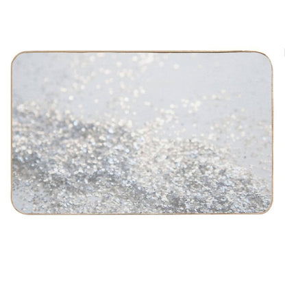 Silver Gray Glam #3 (Photo of Glitter Only - Not Reflective) Bath Mat