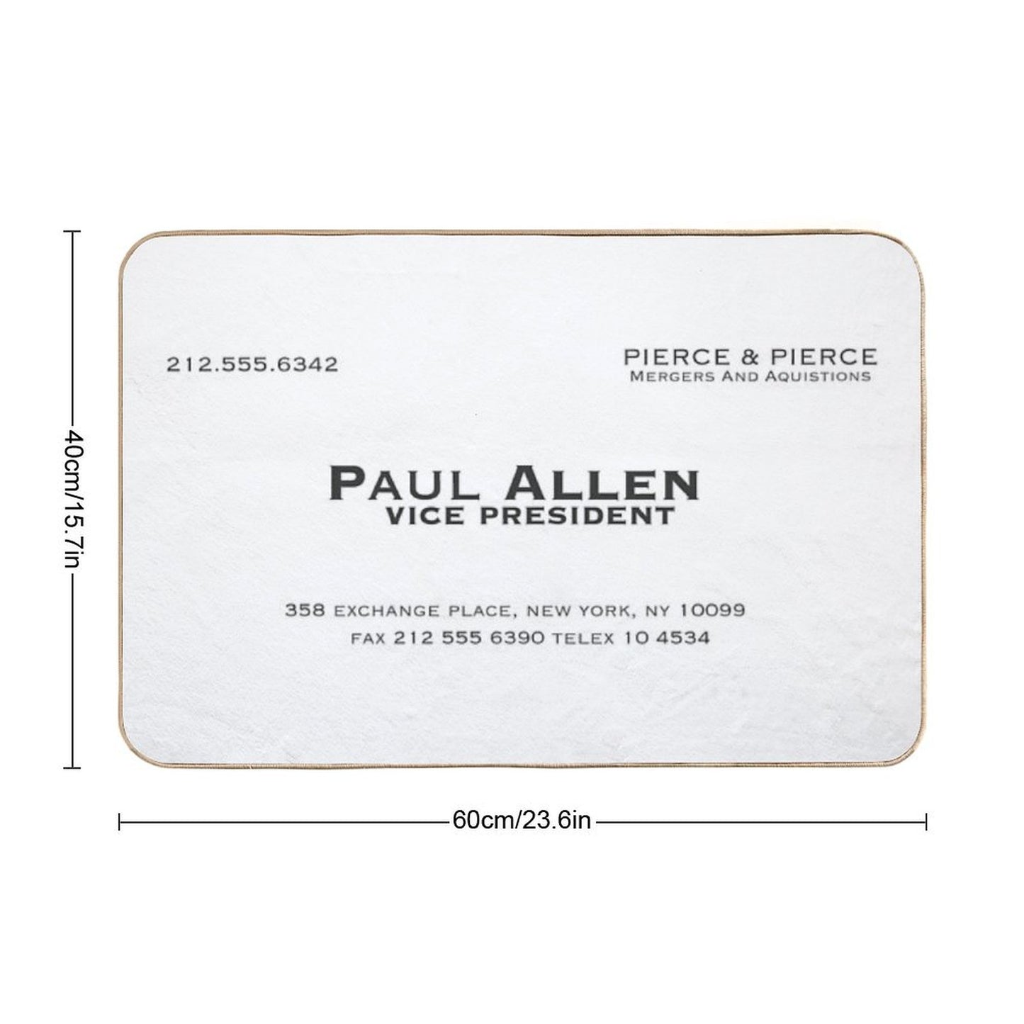 Paul Allen Business Card Bath Mat