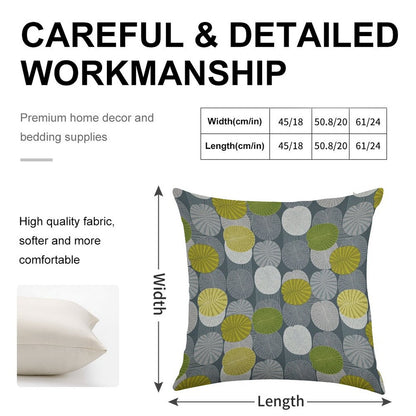 Dickinsonia Lime Linen Throw Pillow Cover