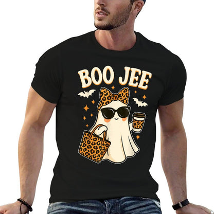 Boo JEE Ghost Halloween Women Girls Boojee Halloween  Summer-ready Fabric T-Shirt
