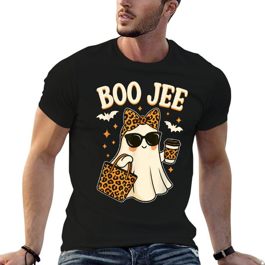 Boo JEE Ghost Halloween Women Girls Boojee Halloween  Summer-ready Fabric T-Shirt