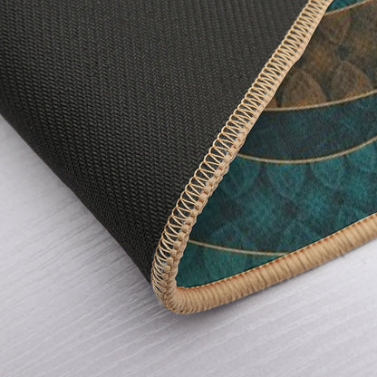 Beautiful Corded Leather Turquoise Fractal Bangles Bath Mat
