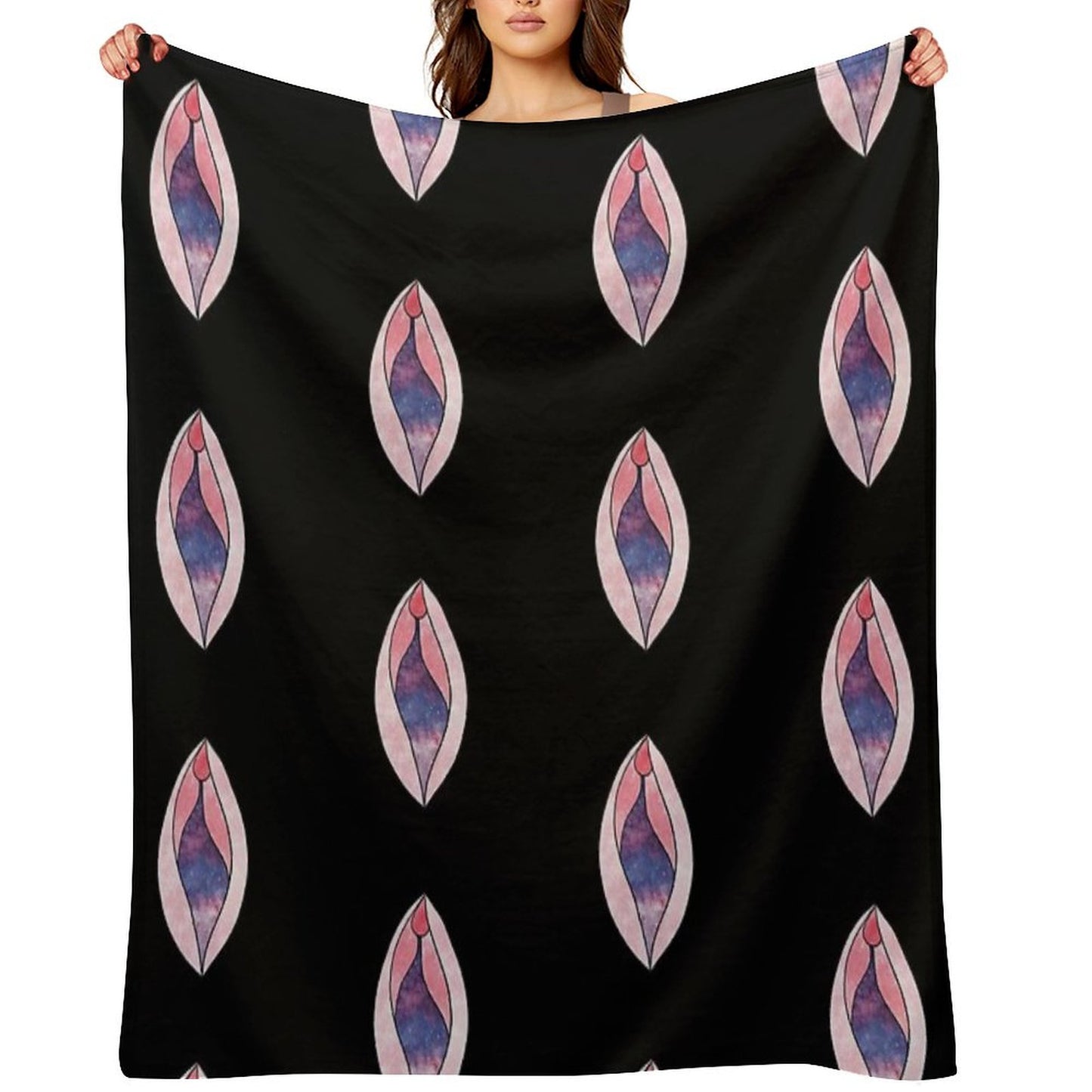 Galaxy Vulva Throw Blanket