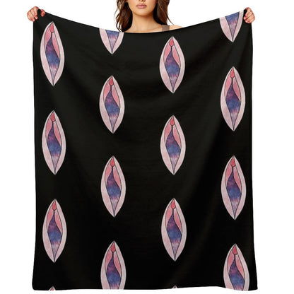 Galaxy Vulva Throw Blanket