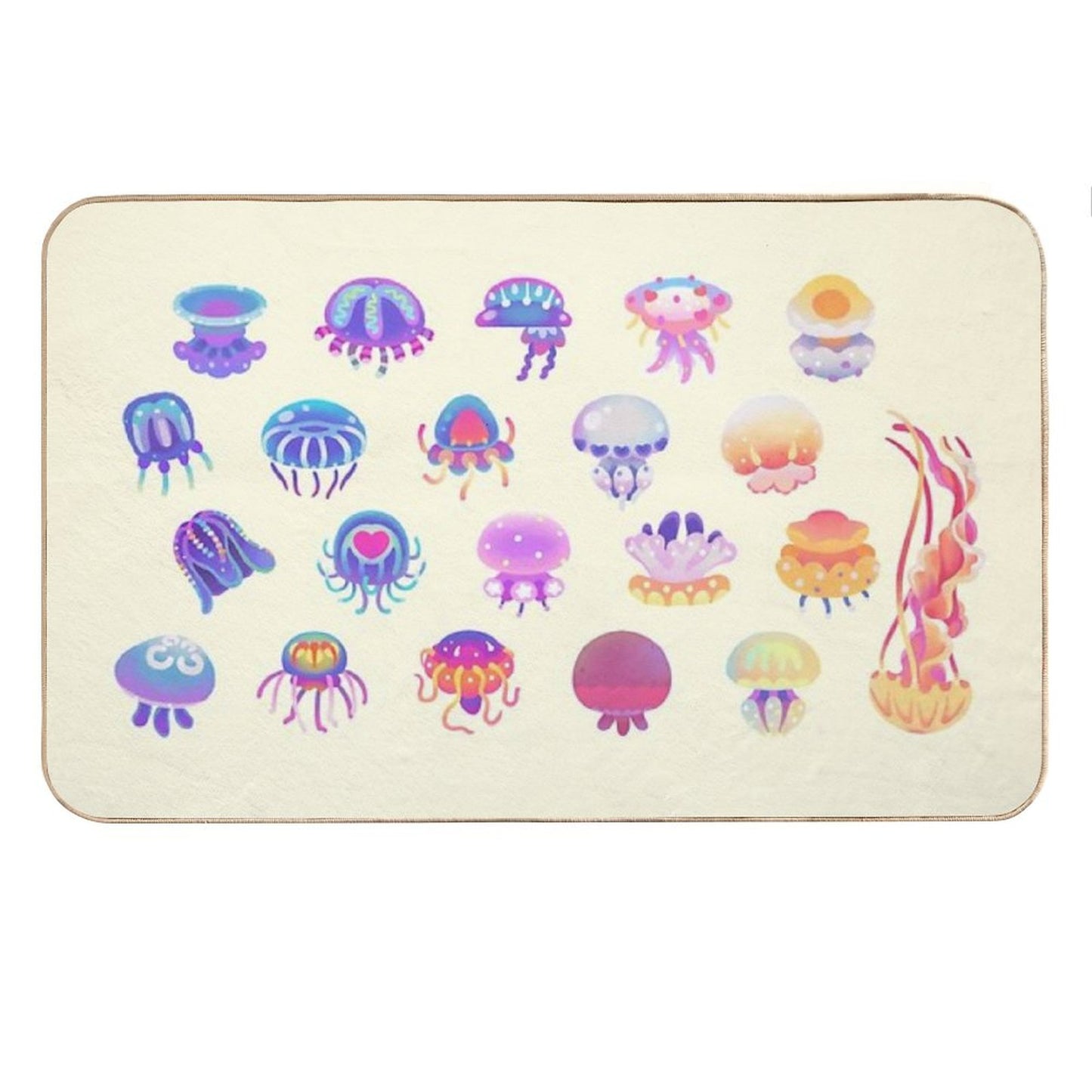 Jellyfish Day - Pastel Bath Mat