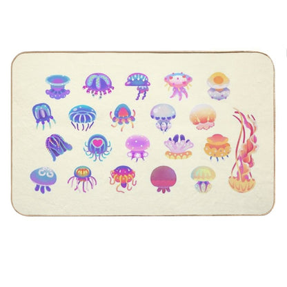 Jellyfish Day - Pastel Bath Mat