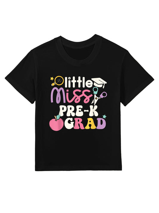 Lil Miss Pre-K Grad Graduation Last Day of School Kids T-Shirt