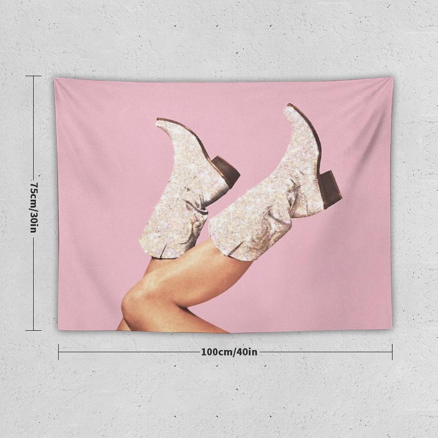 These Boots - Glitter Pink Tapestry