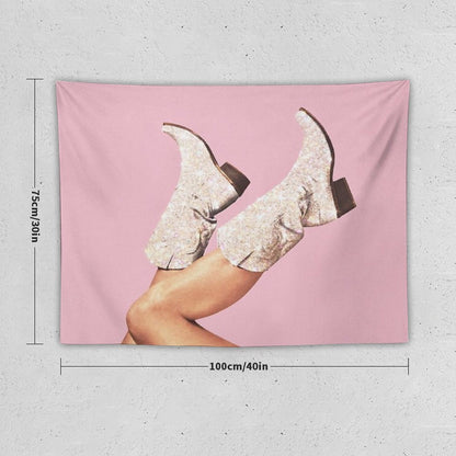 These Boots - Glitter Pink Tapestry