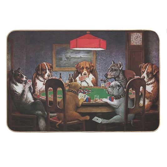 Dogs Playing Poker A Friend In Need (High Resolution), C.M. Coolidge Bath Mat