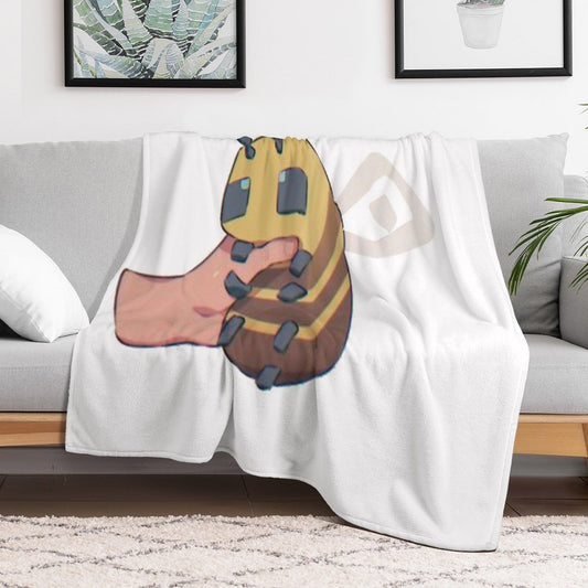 Bee Minecraft Cute Bee Throw Blanket