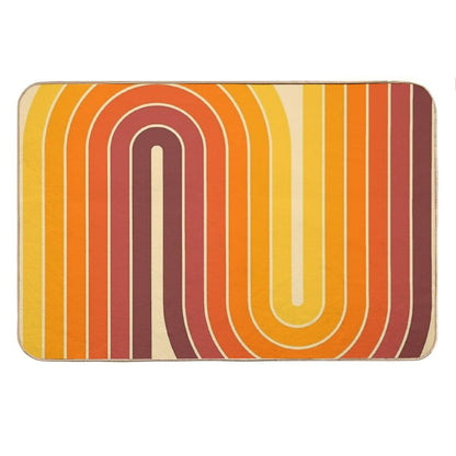 Retro Geometric Double Arch Design 522 Bath Mat