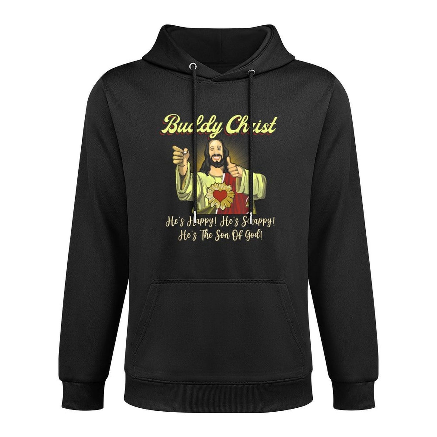 Buddy A Christ Christmas He Happy Scrappy The Son Of God Colorfast Hoodie