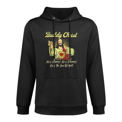 Buddy A Christ Christmas He Happy Scrappy The Son Of God Colorfast Hoodie