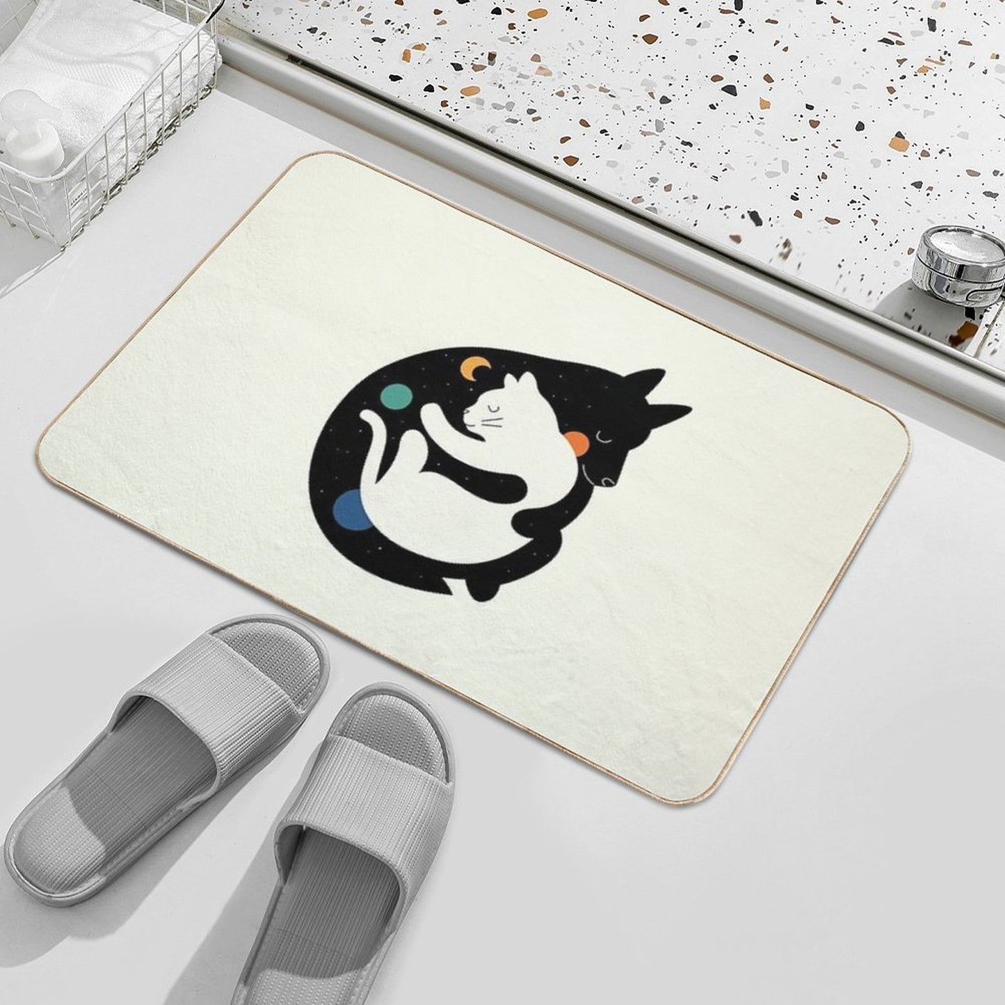 More Hugs Less Fights Bath Mat