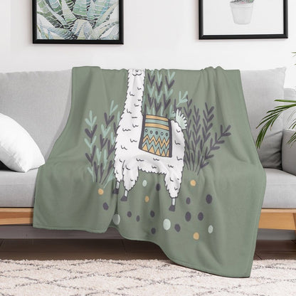 Smug Llama Throw Blanket