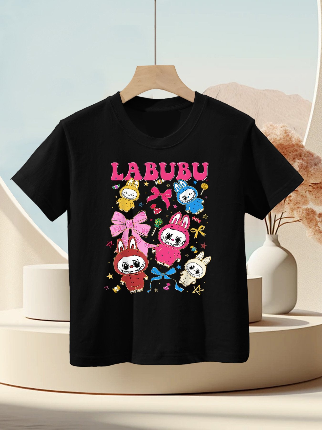 Coquette Bow Labubu The Monsters Labubu Lover Men Women Kid Kids T-Shirt