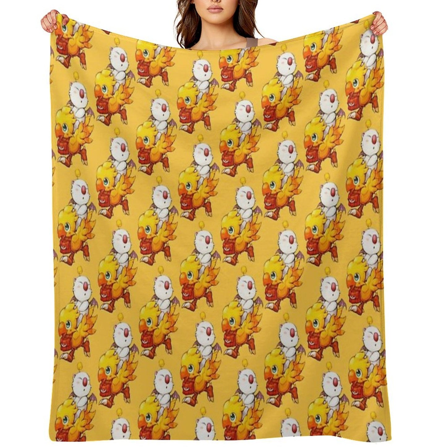Chocobo & Moogle Final Fantasy Throw Blanket