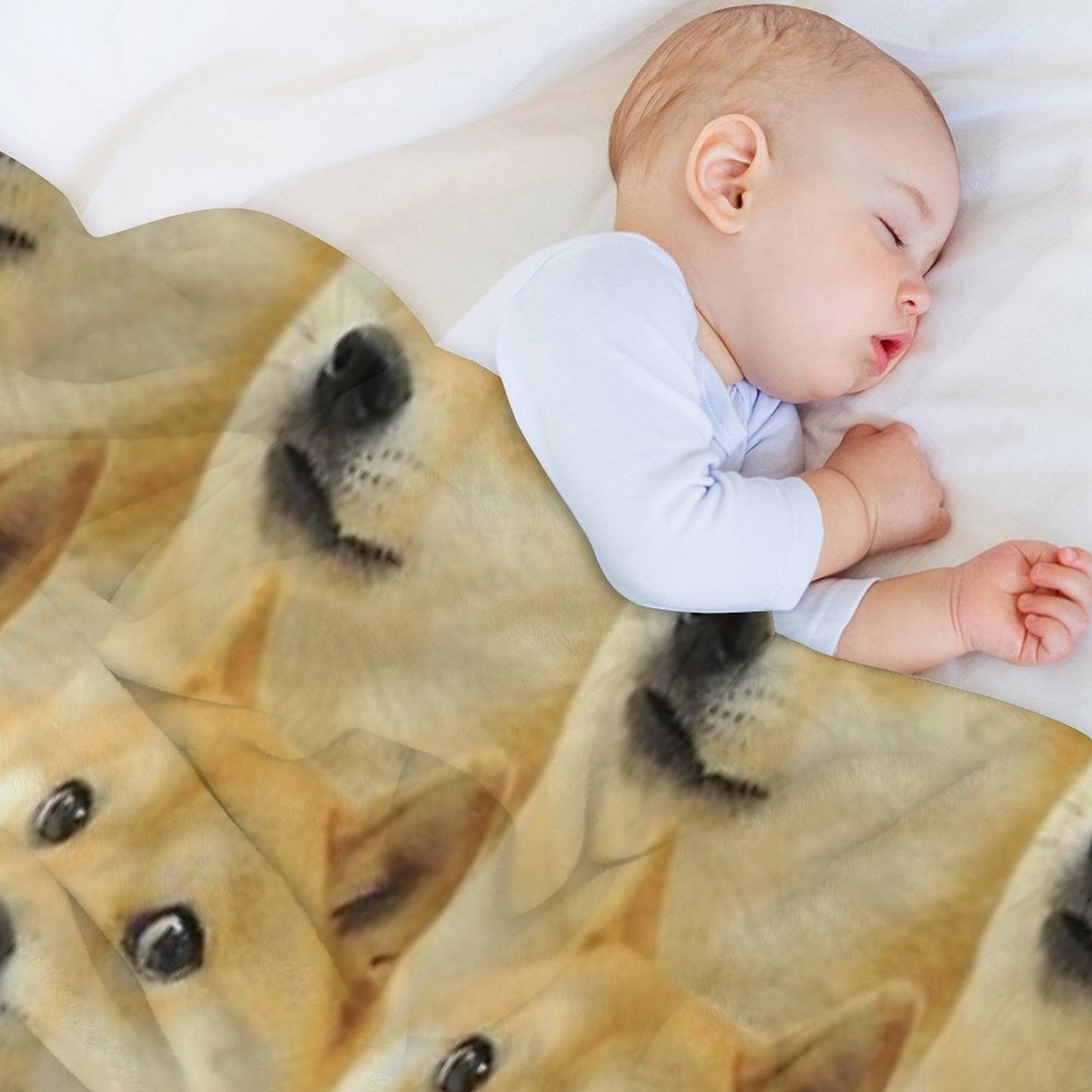 Doge Collage Throw Blanket