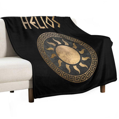 Helios Greek God of The Sun Ancient Symbol Throw Blanket