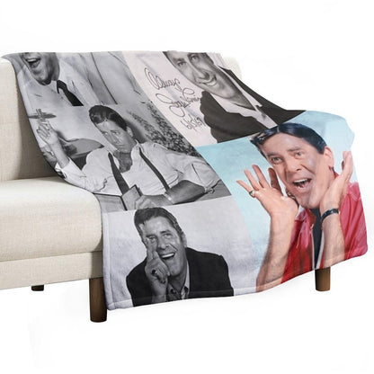 Jerry Lewis Signed Collage Throw Blanket